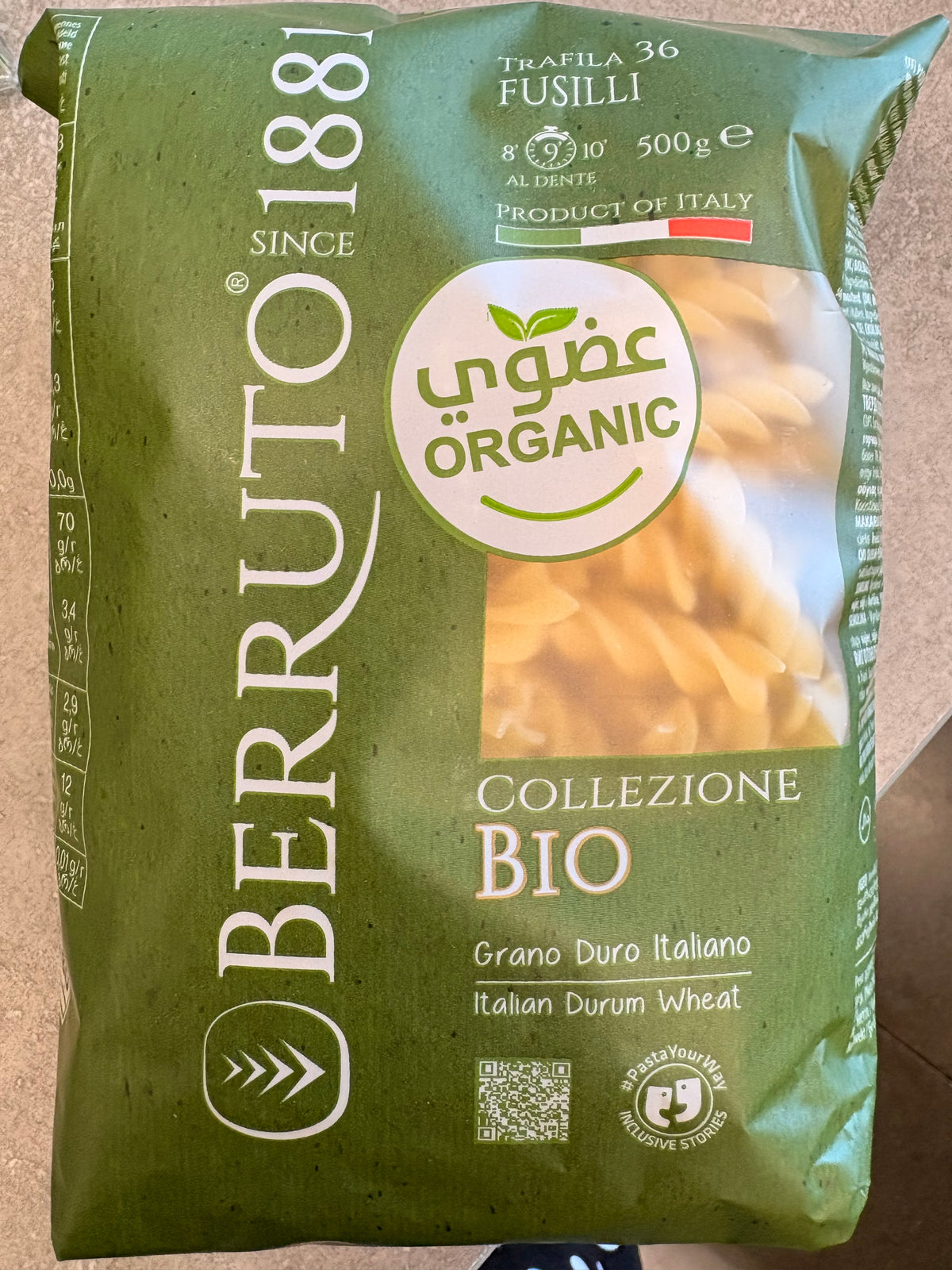 Pâtes bio fusilli