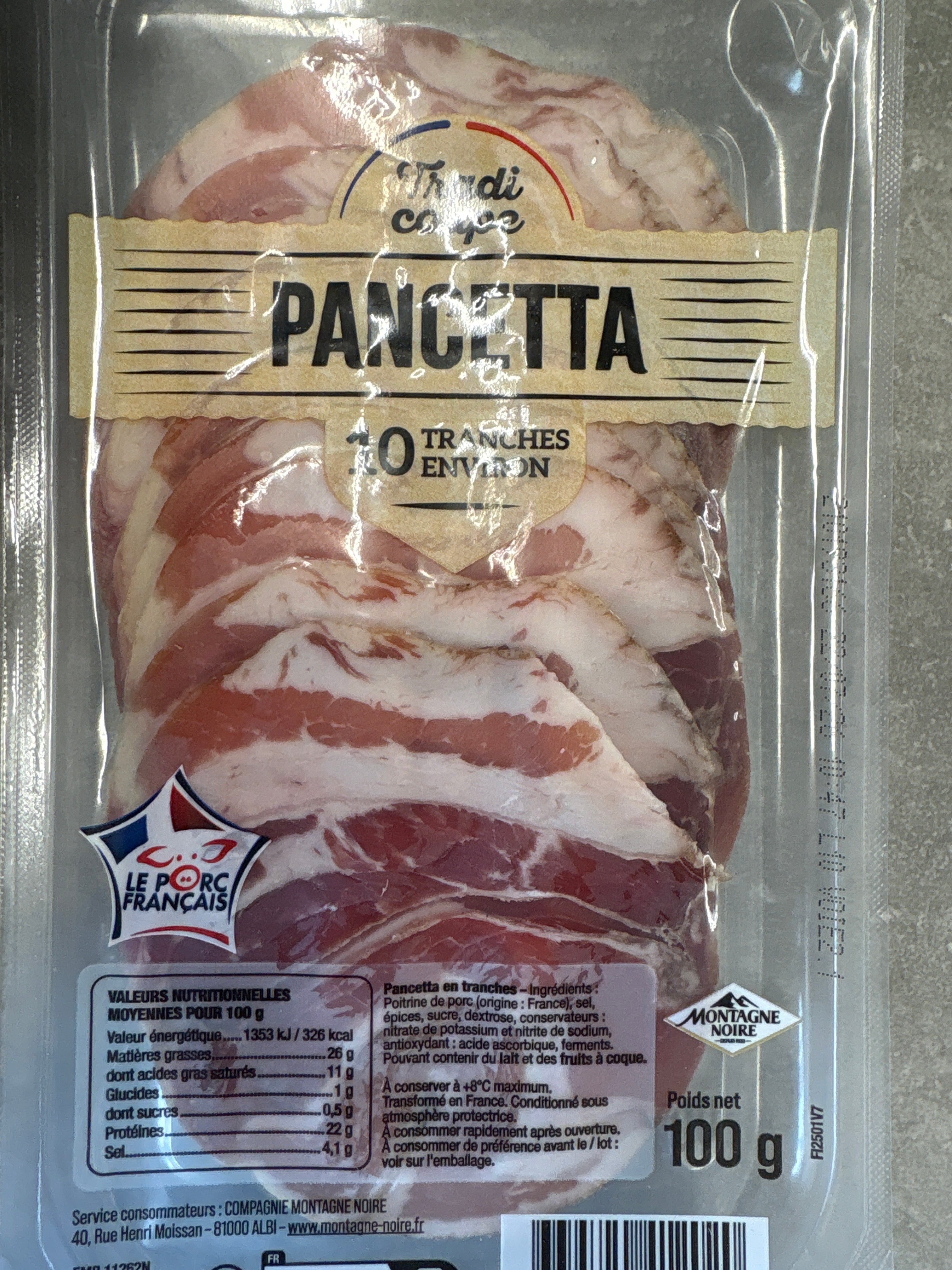 Pancetta 10 tranches