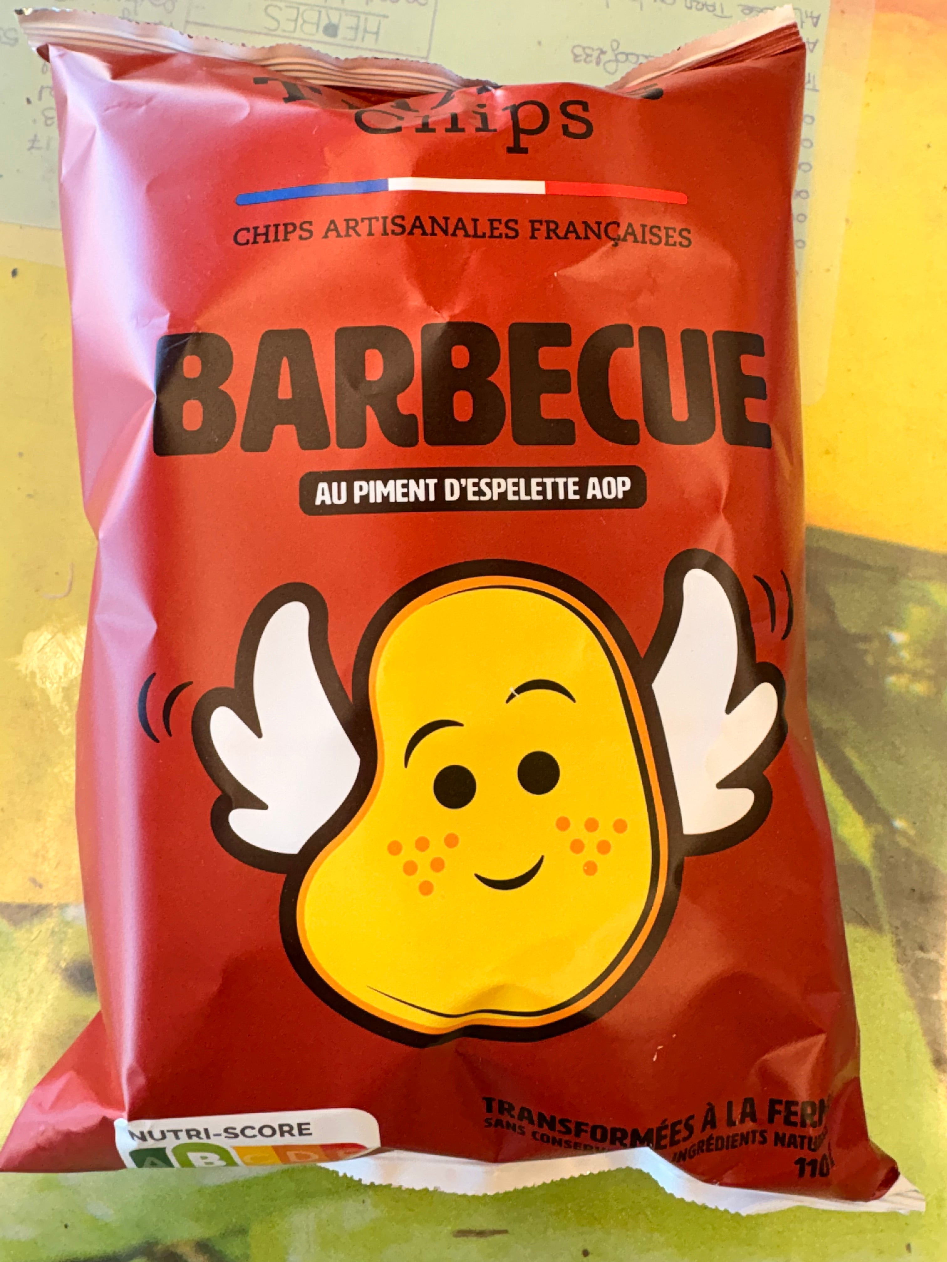 Chips françaises saveur barbecue paquet de 110grs
