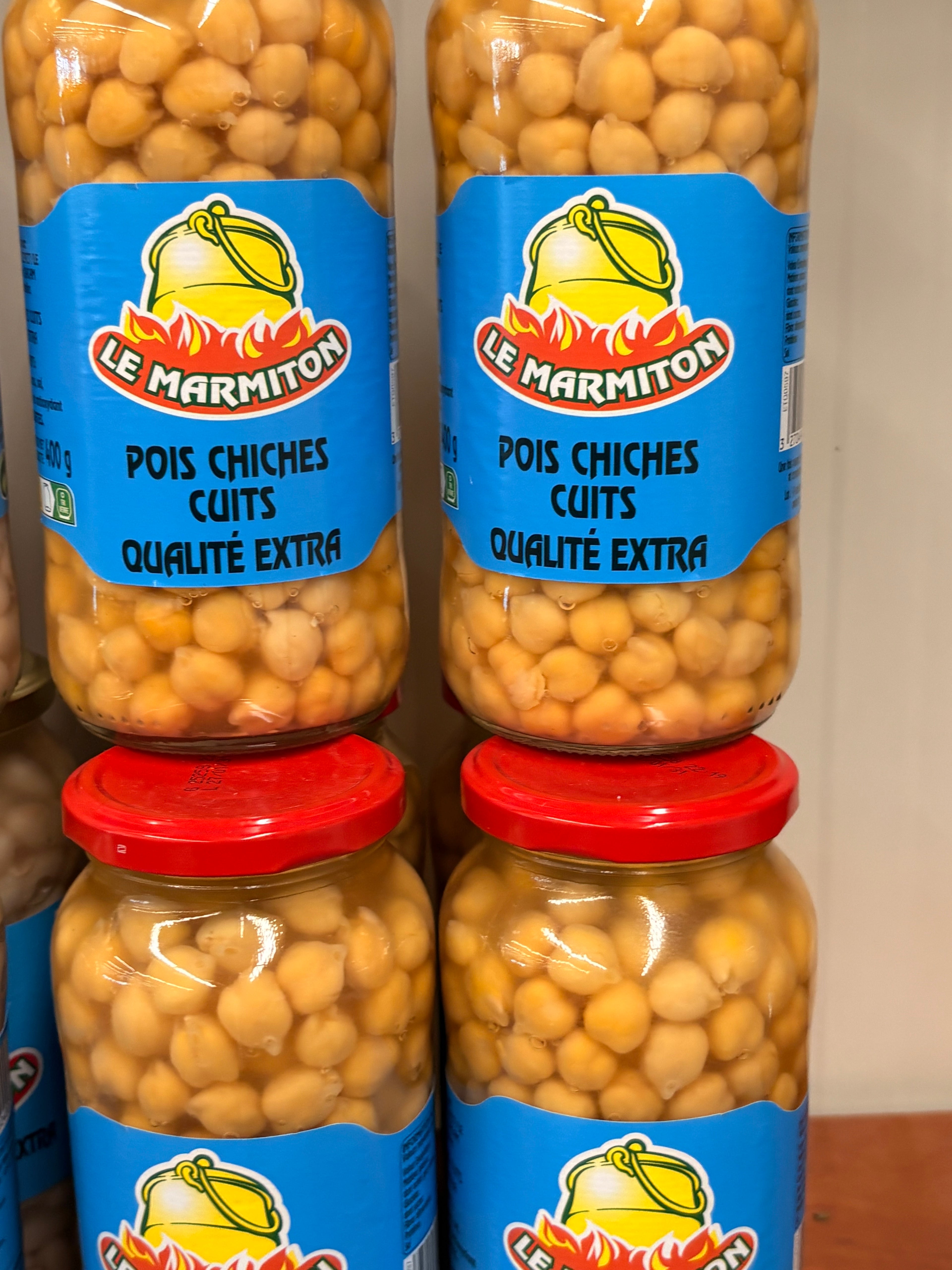 Pois chiches cuits pot 200 grs net