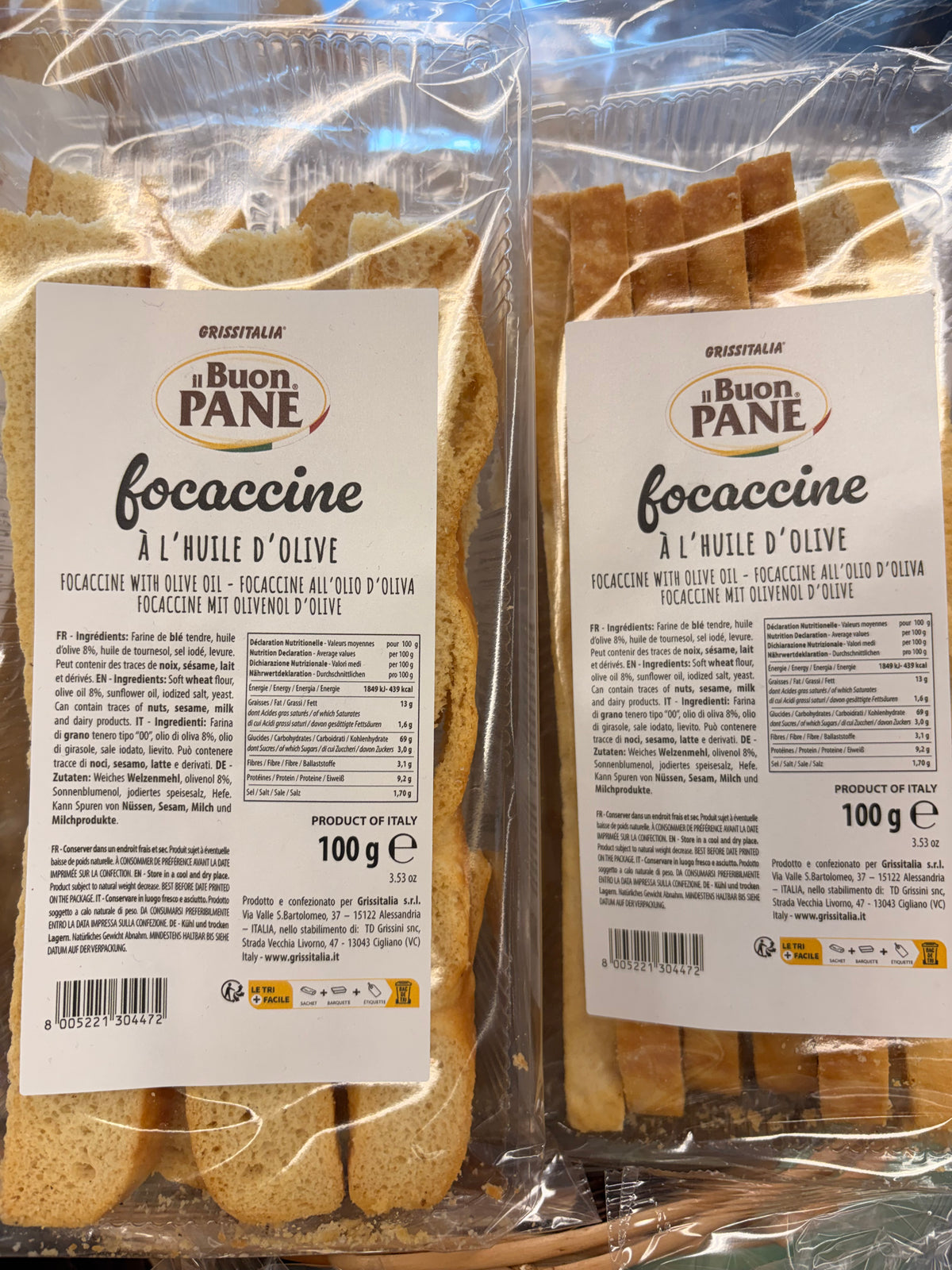 Focaccine a l’huile d’olive