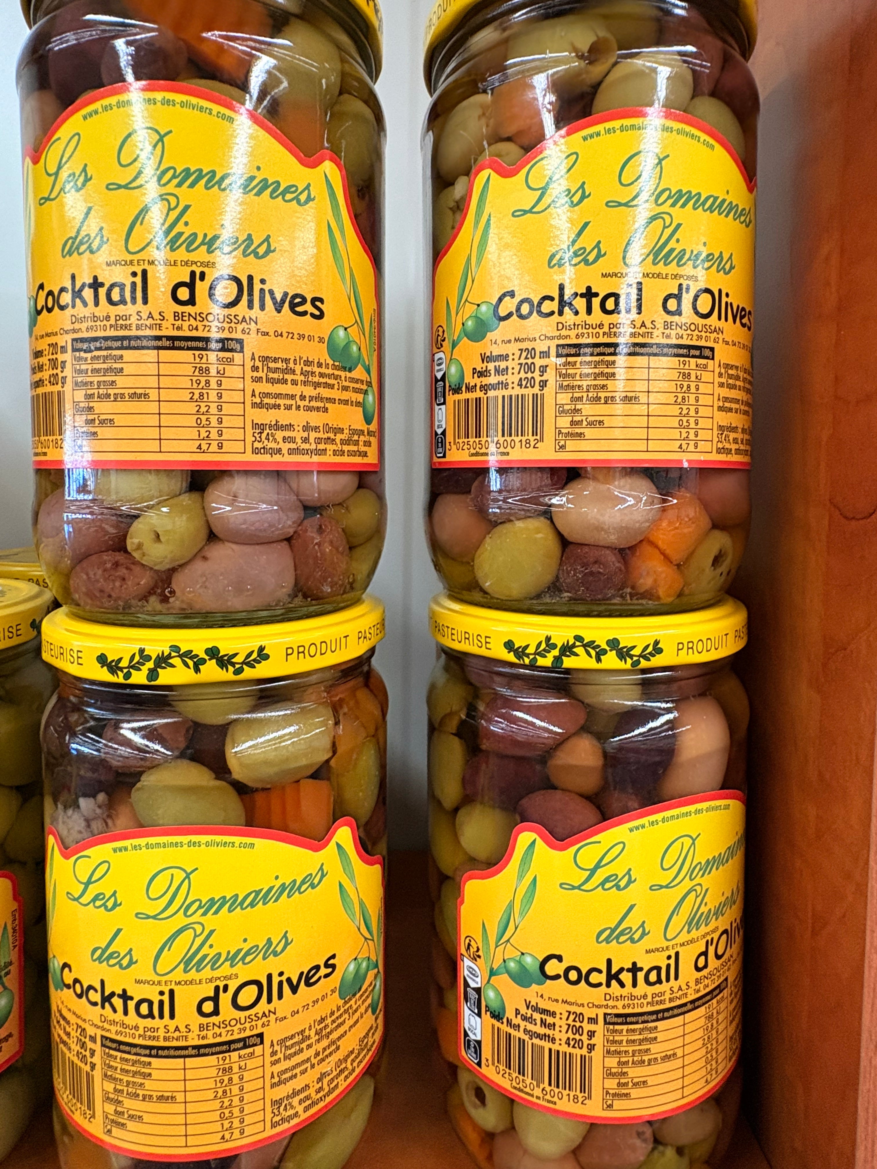 Cocktail d’olives pot 420 grs net