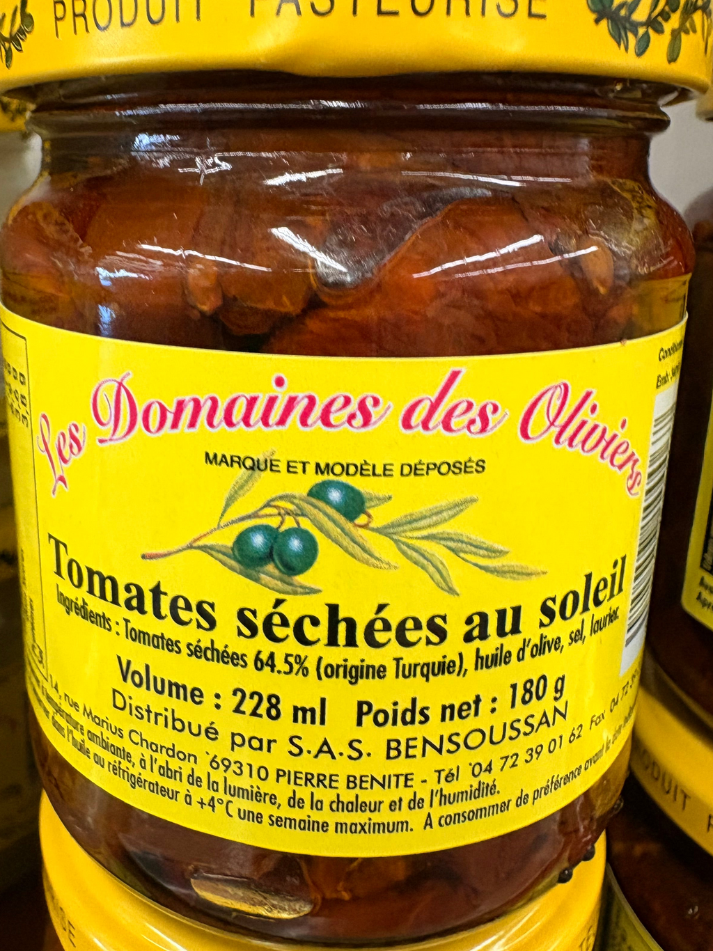 Tomates séchées pot 180grs