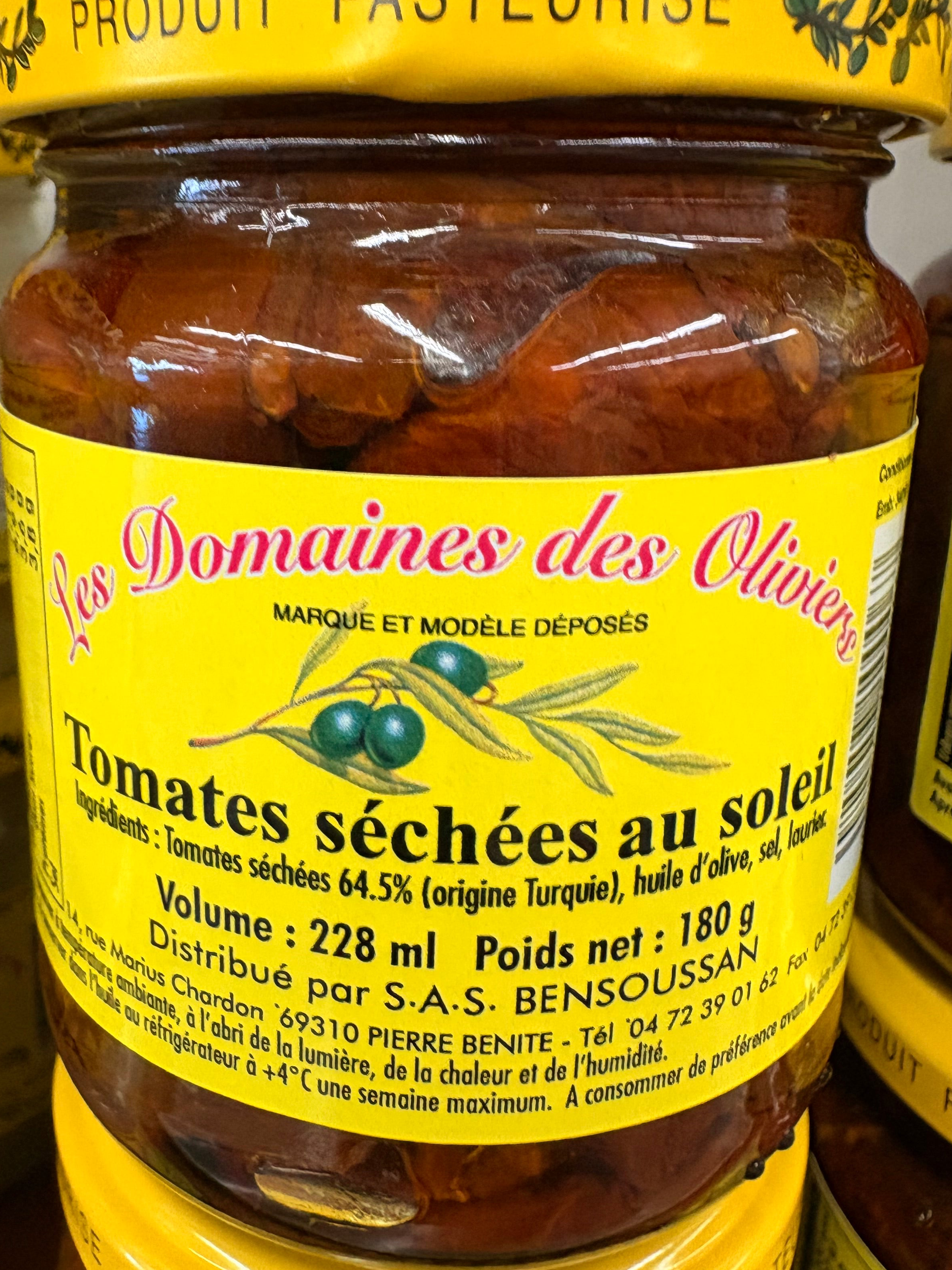 Tomates séchées pot 180grs