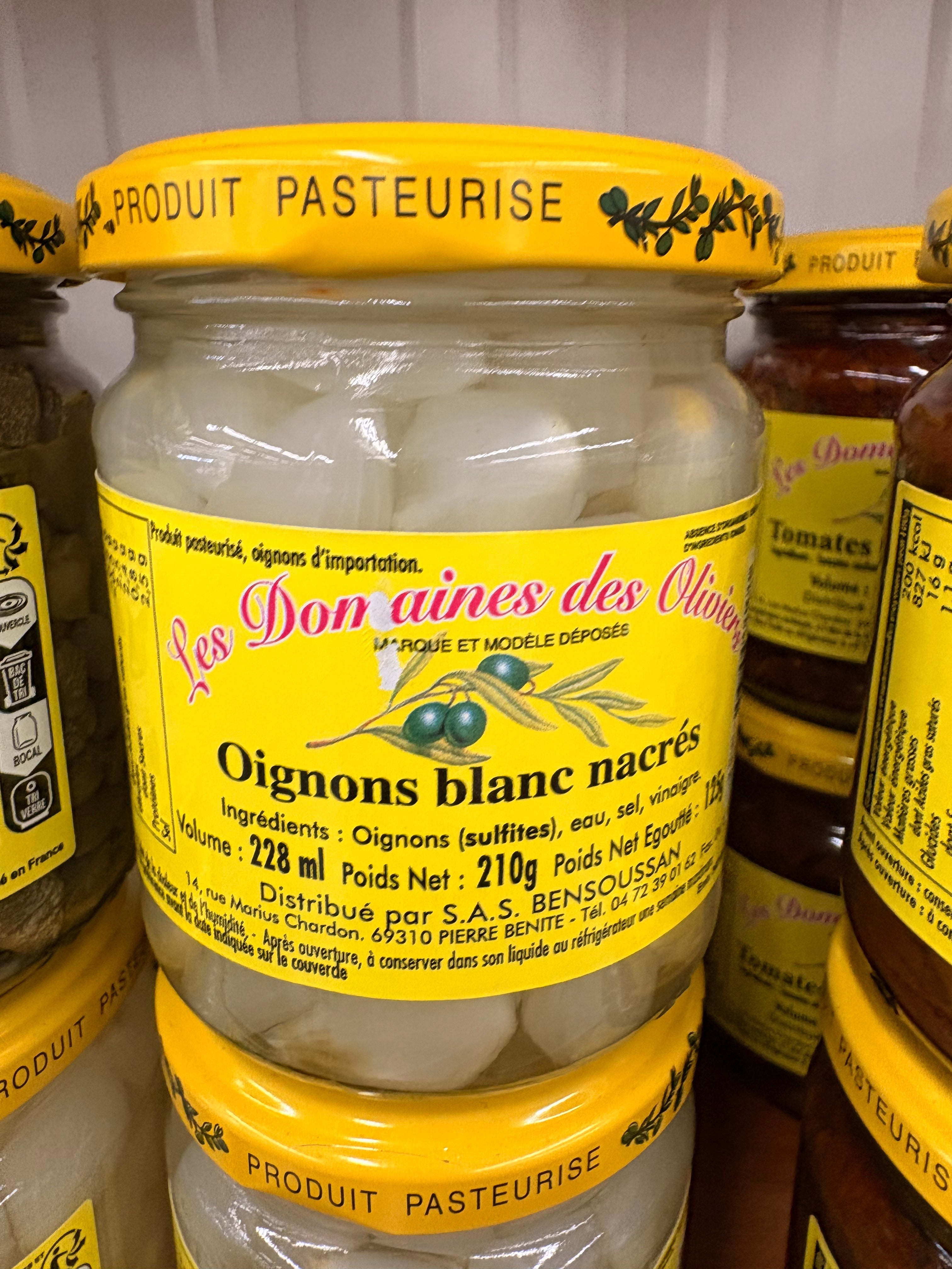 Oignons blancs nacrés