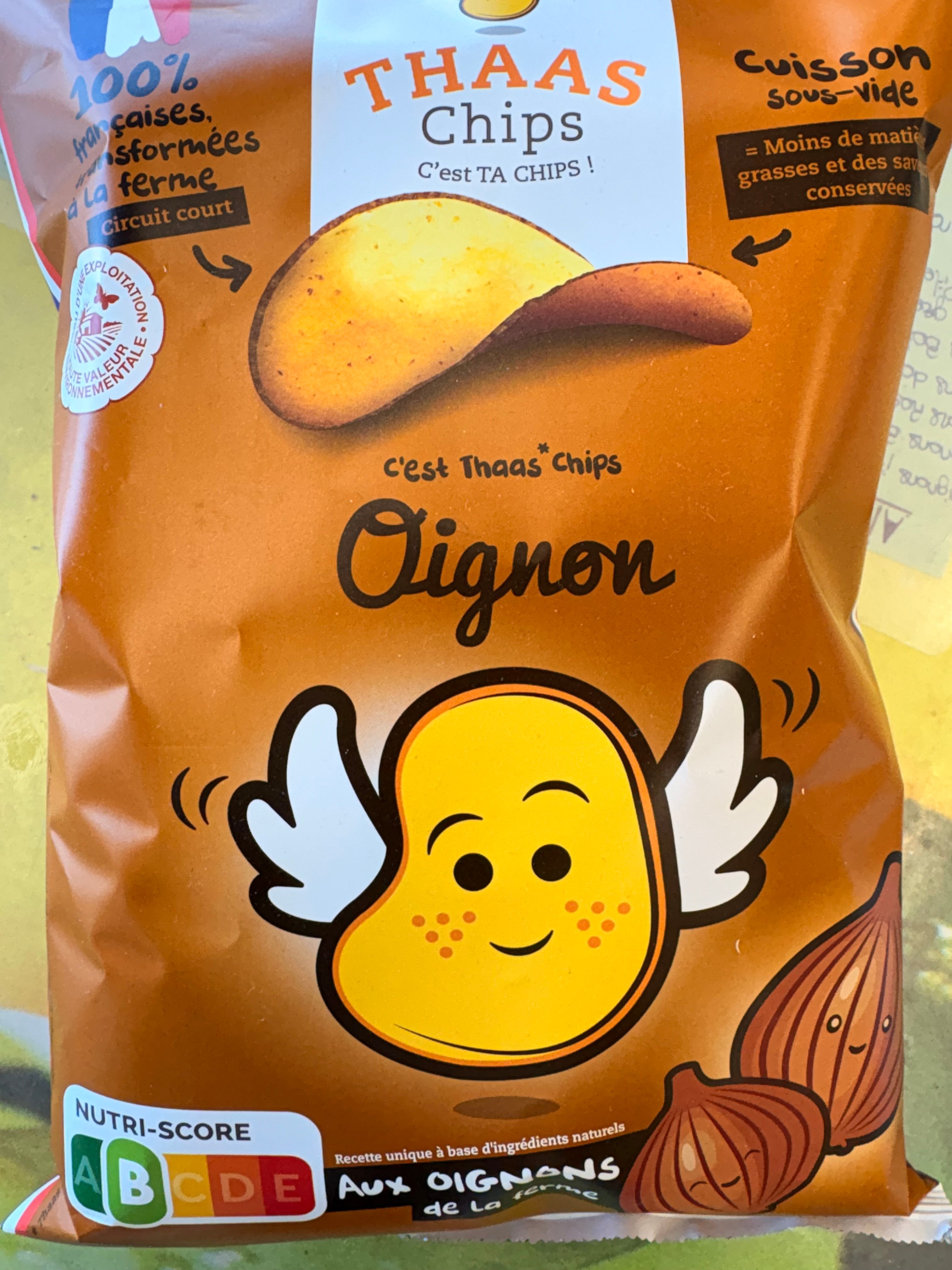 Chips françaises saveur Oignons         Paquet de 110grs