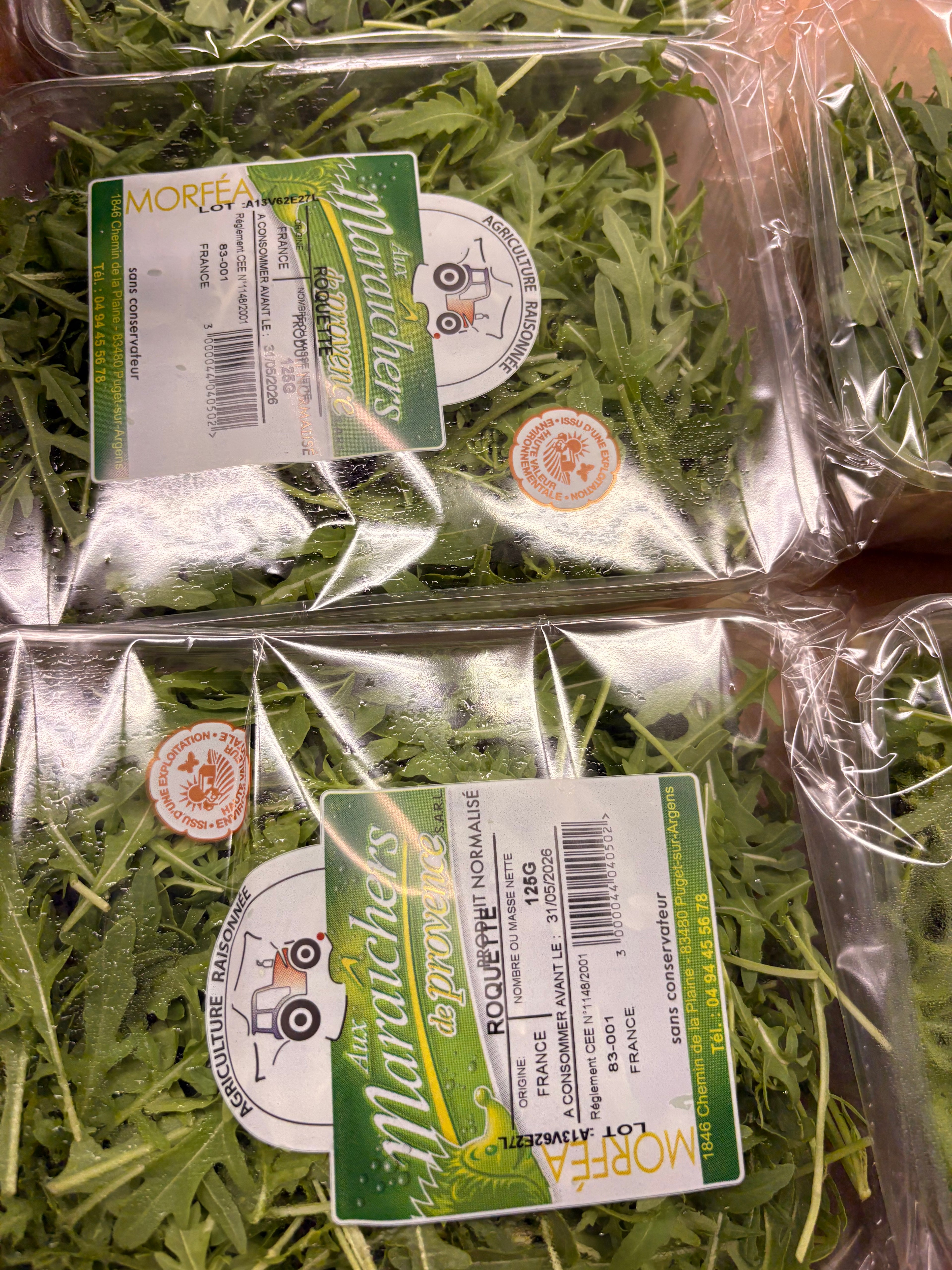 Roquette agriculture Raisonnée en barquette de 125 grs