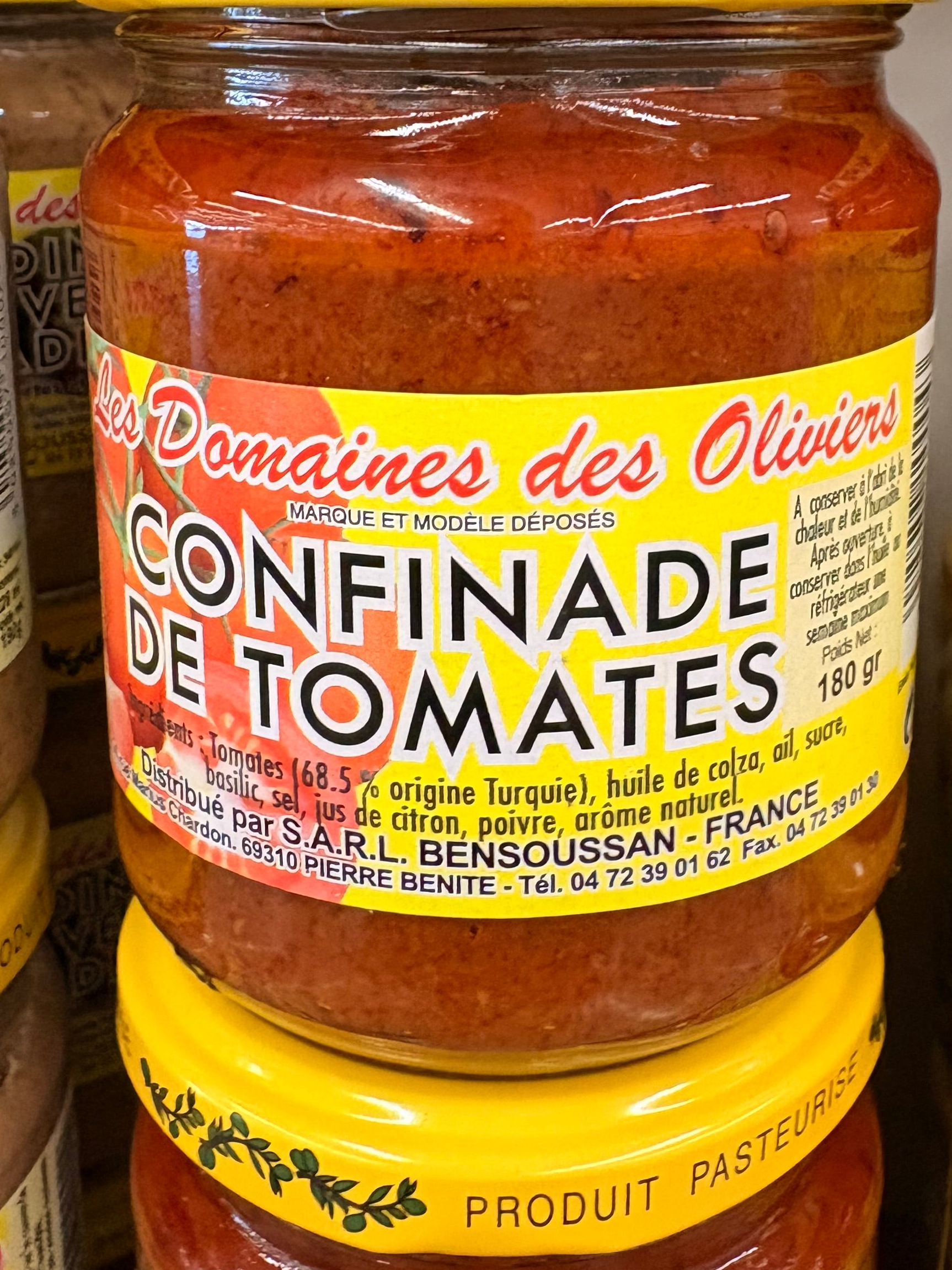Confinade de tomates pot 180 grs