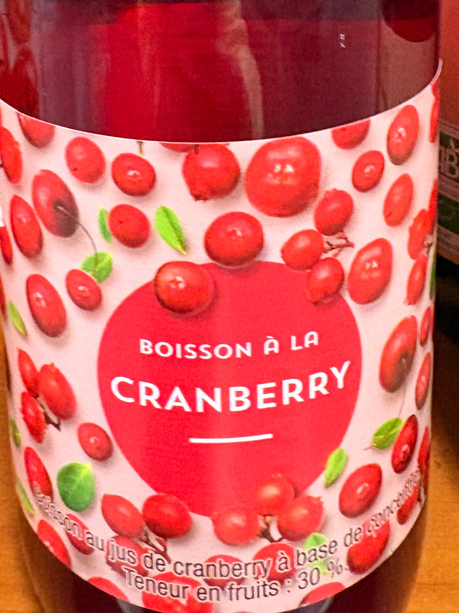 Boisson à la Cranberry