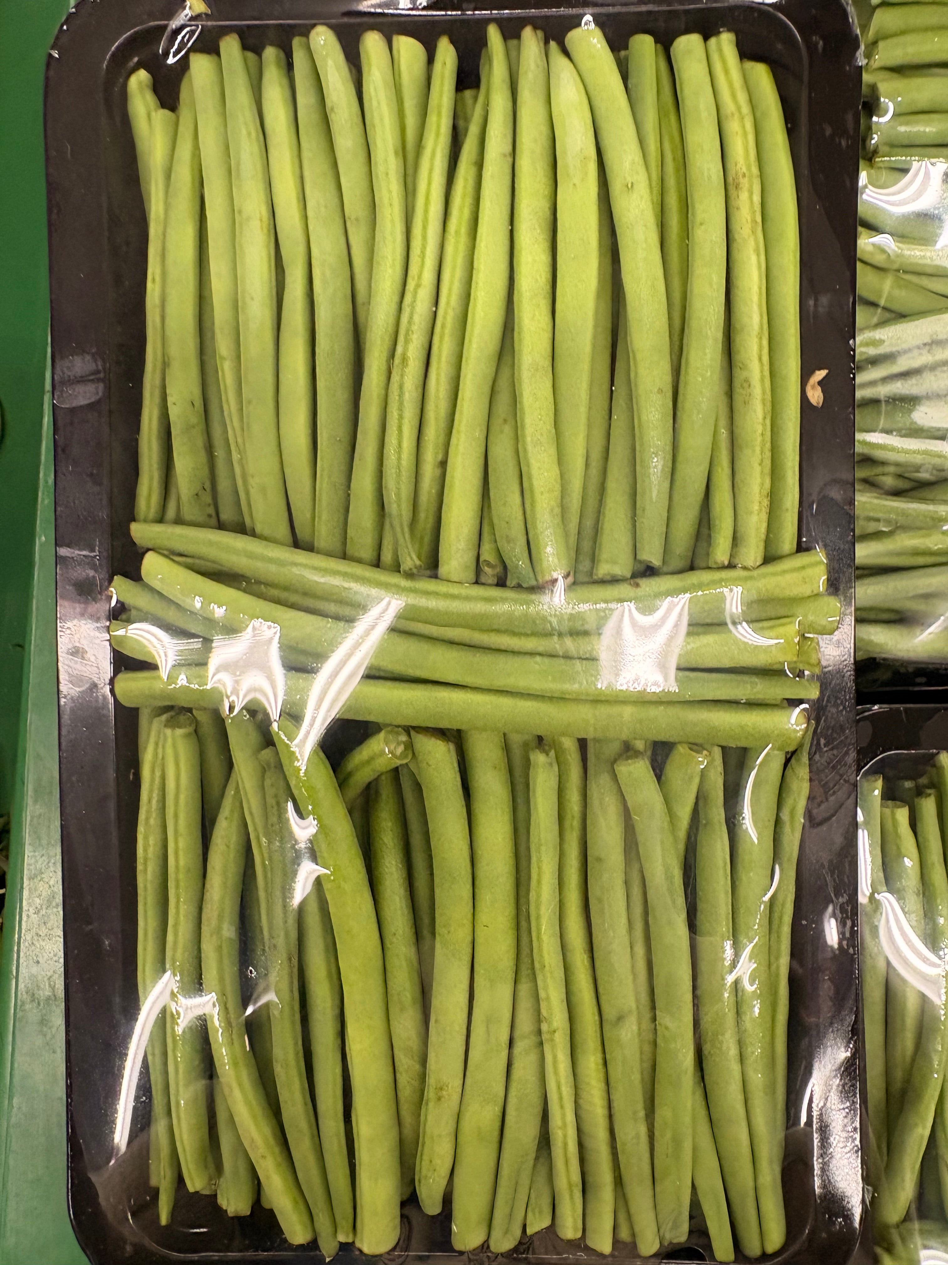 Haricots verts éboutés  barquette 500grs
