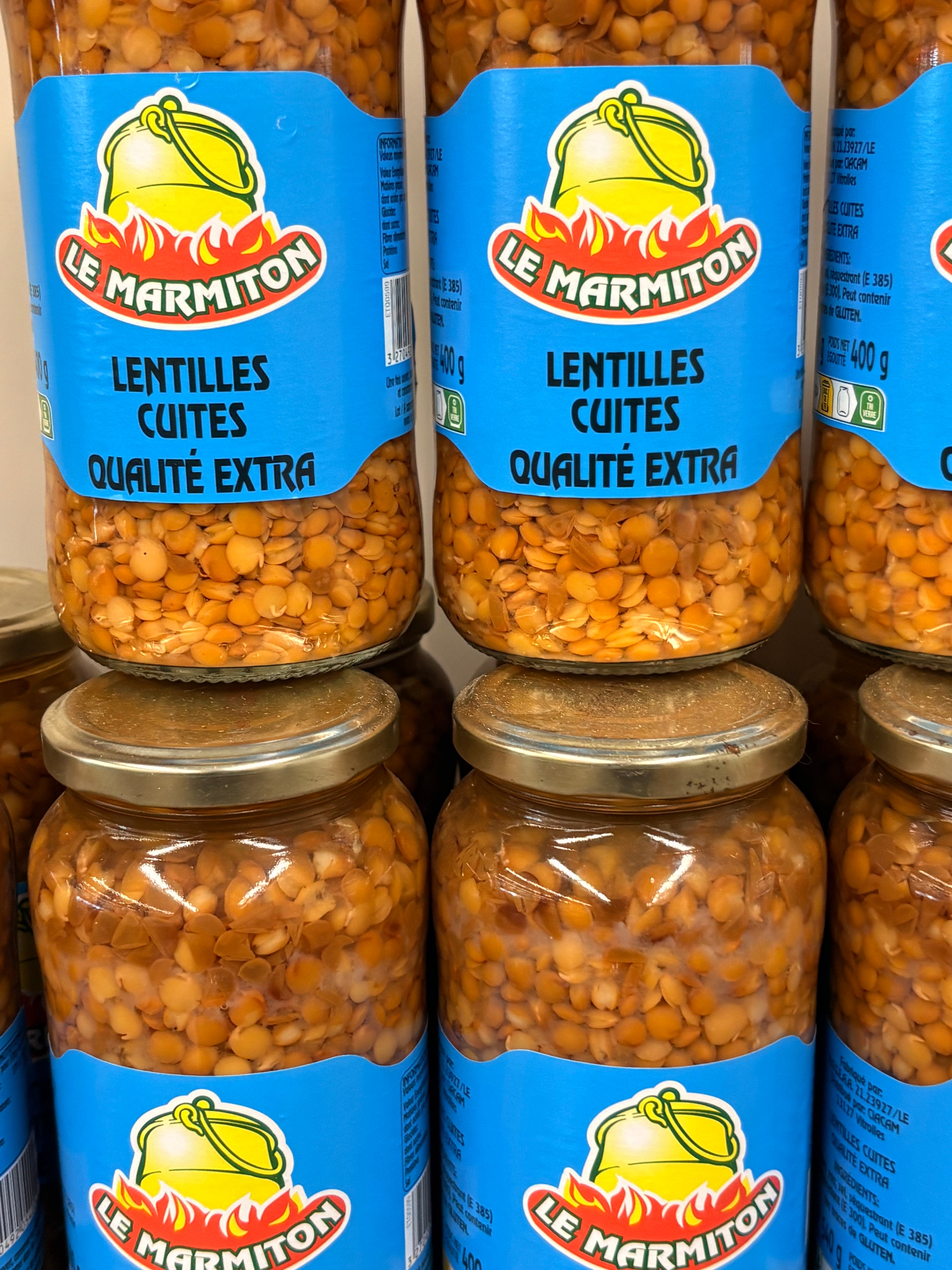 Lentilles cuites pot 200 grs net