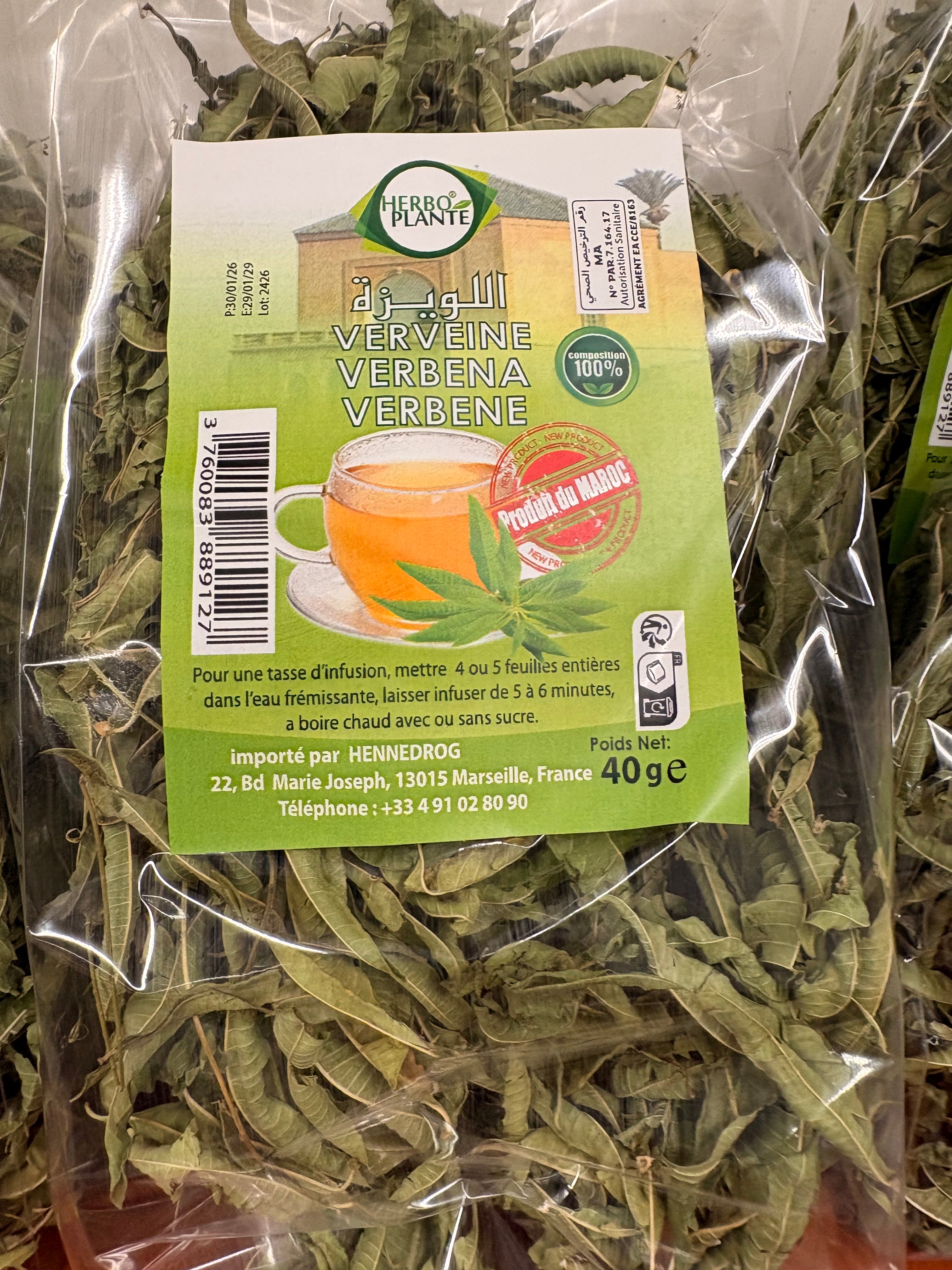 Verveine le paquet de 40grs
