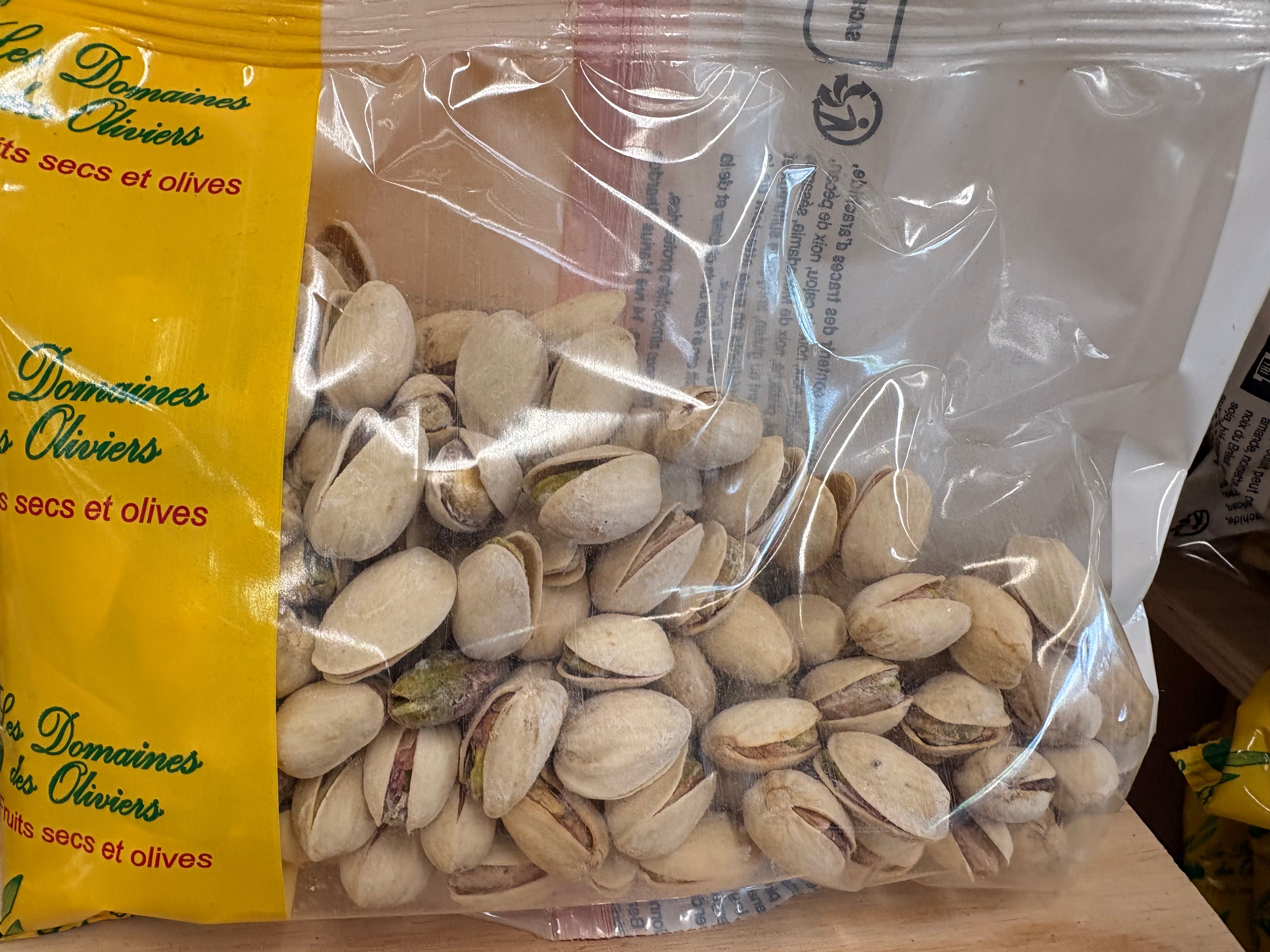 Pistaches grillées et salées