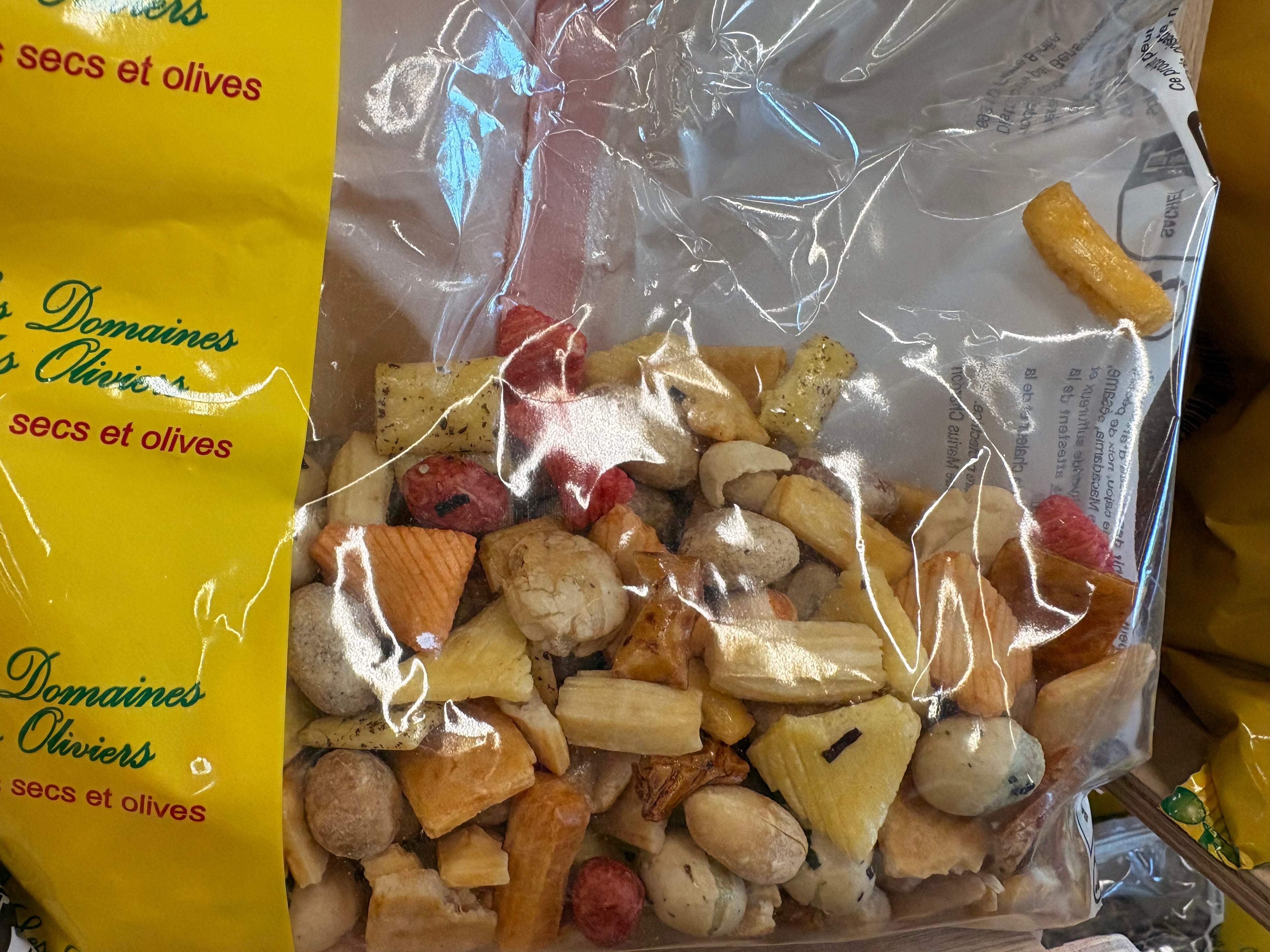 Mélange rice crackers