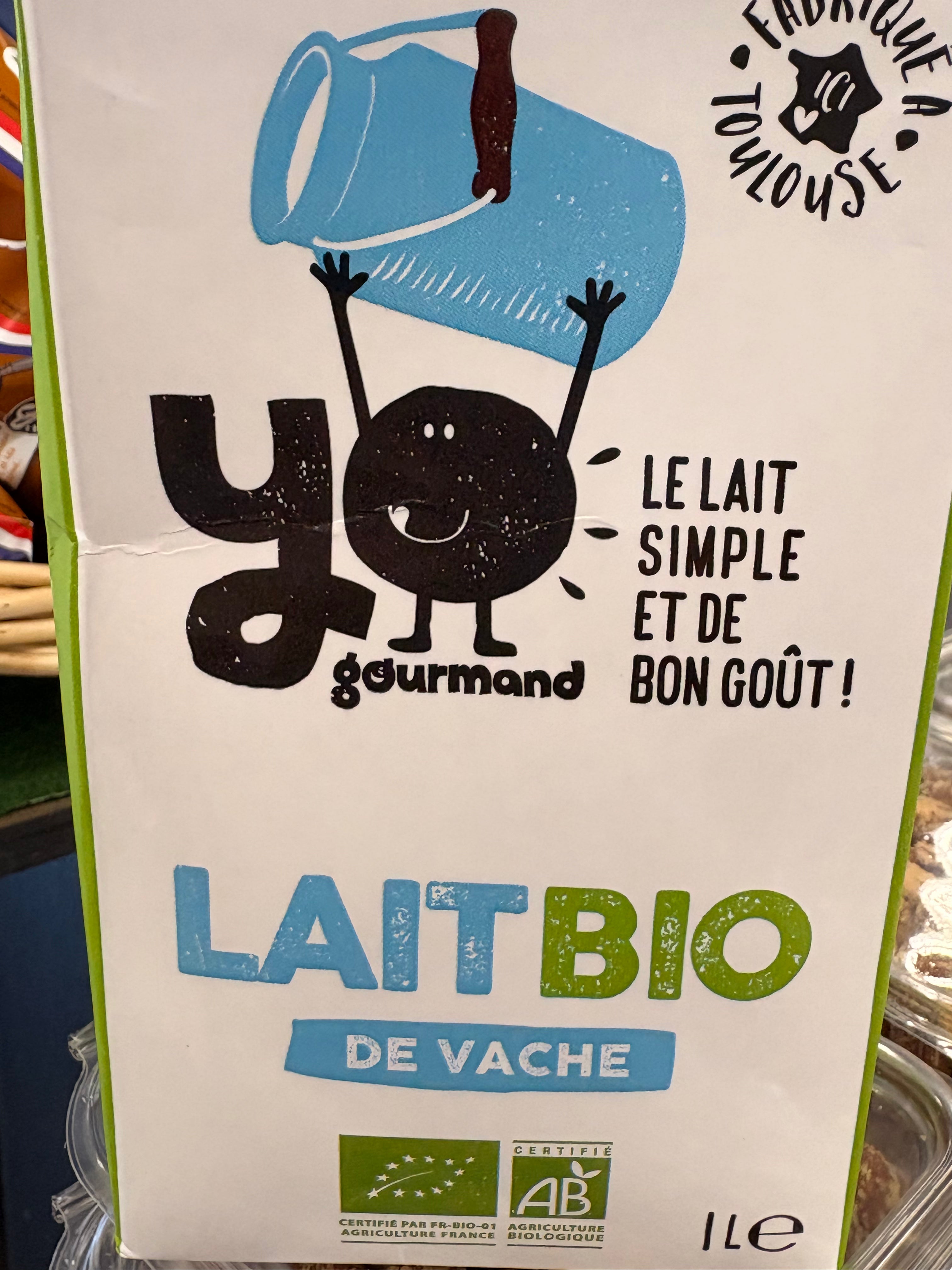 Lait bio demi-écrémé