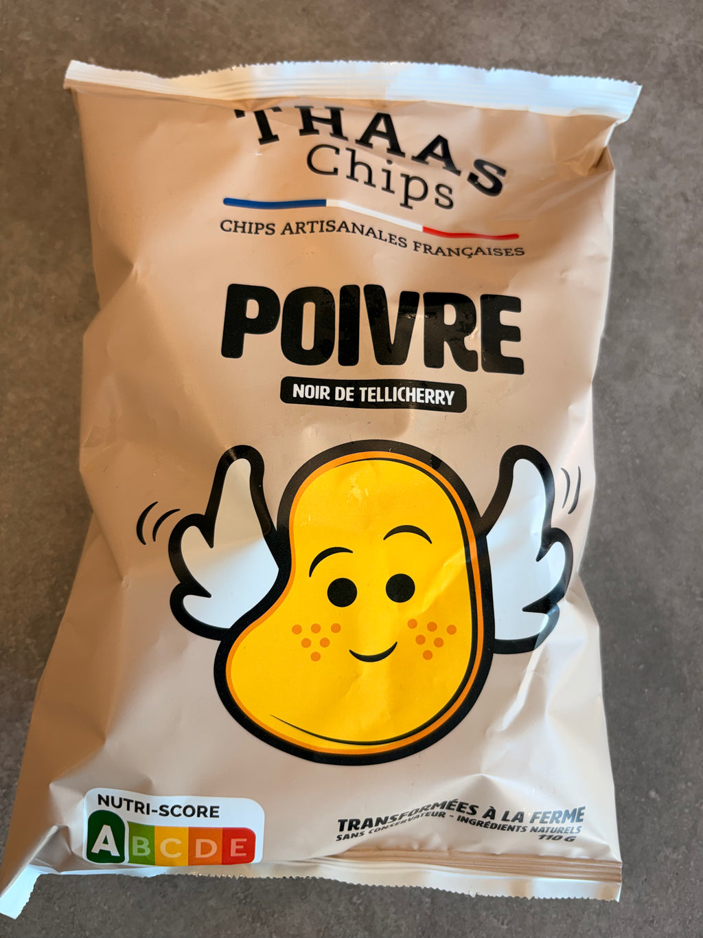 Chips au poivre noir de tellicherry