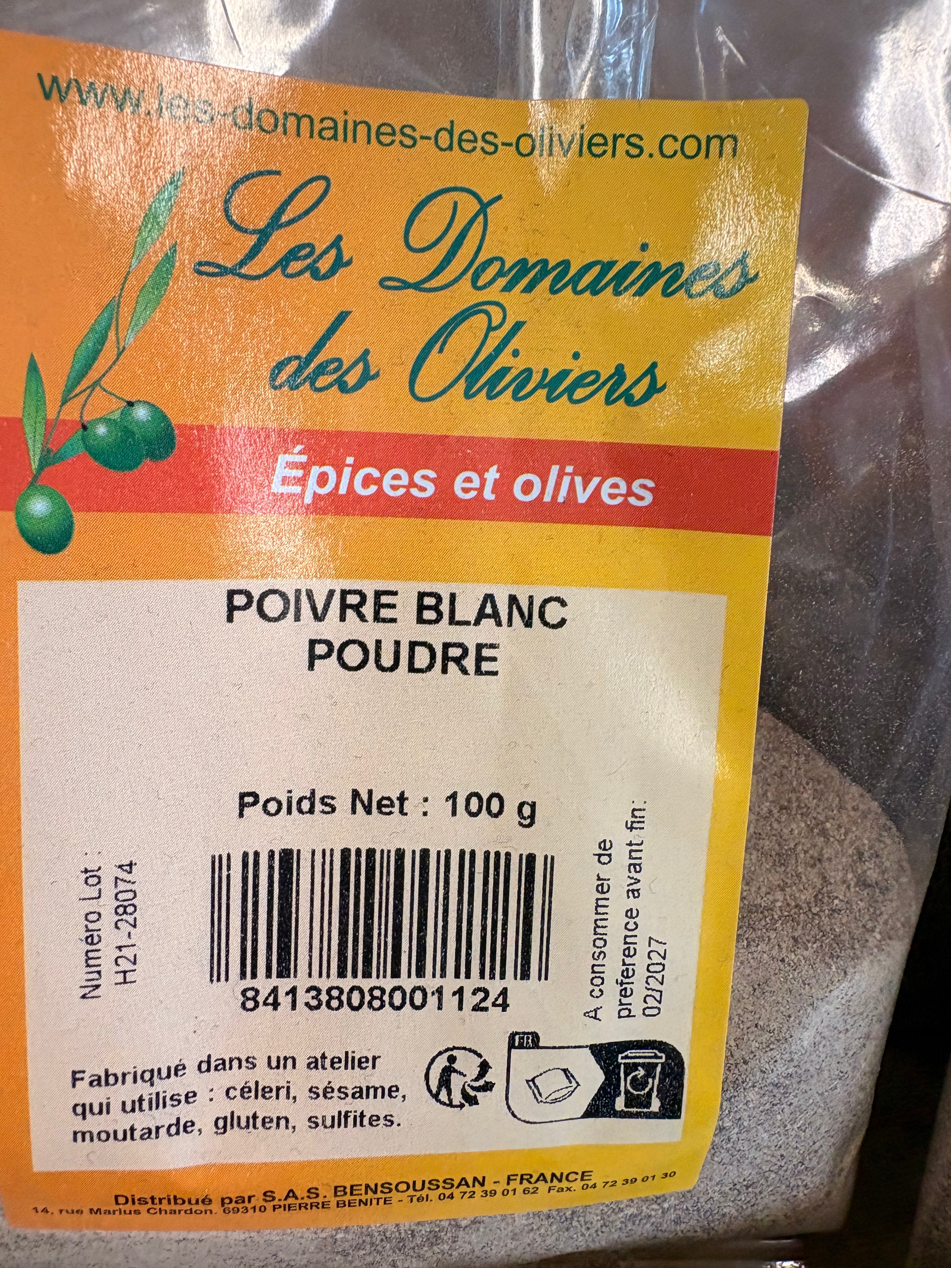 Poivre blanc poudre