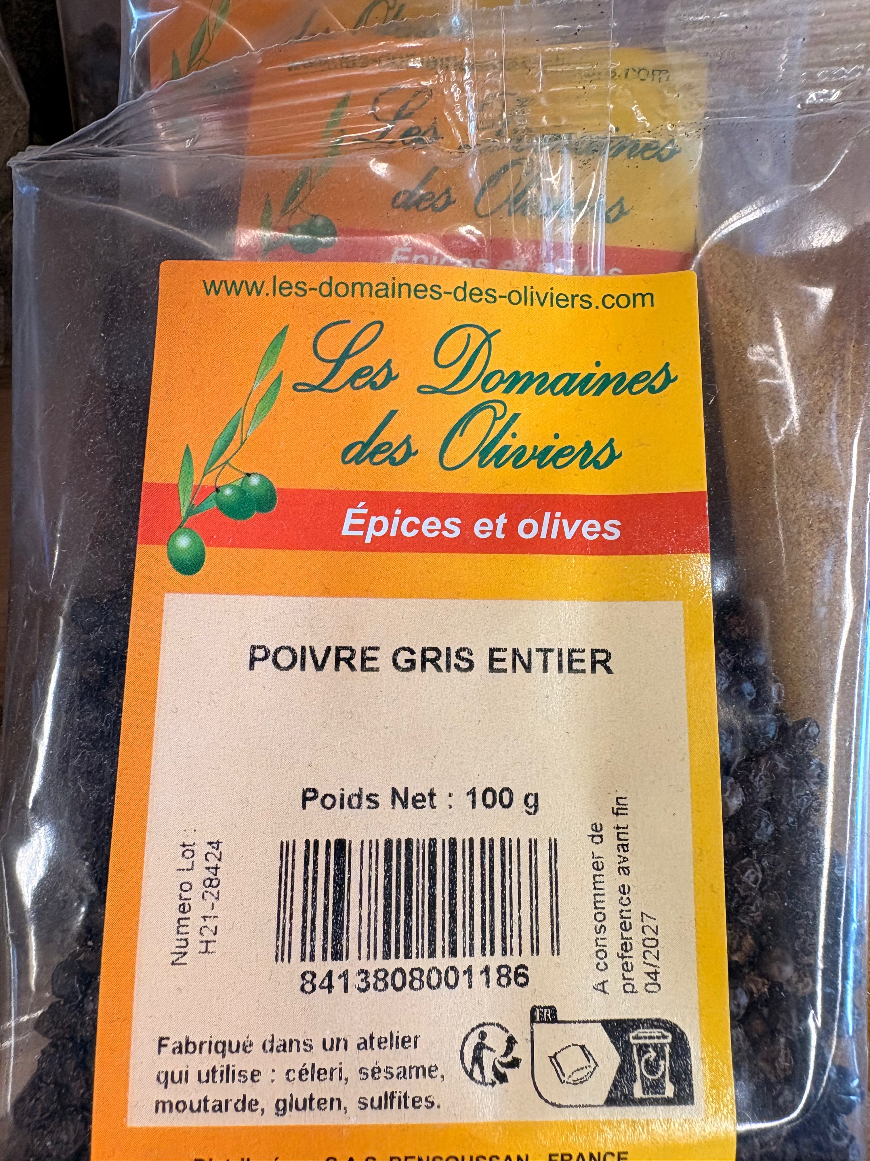 Poivre gris entier