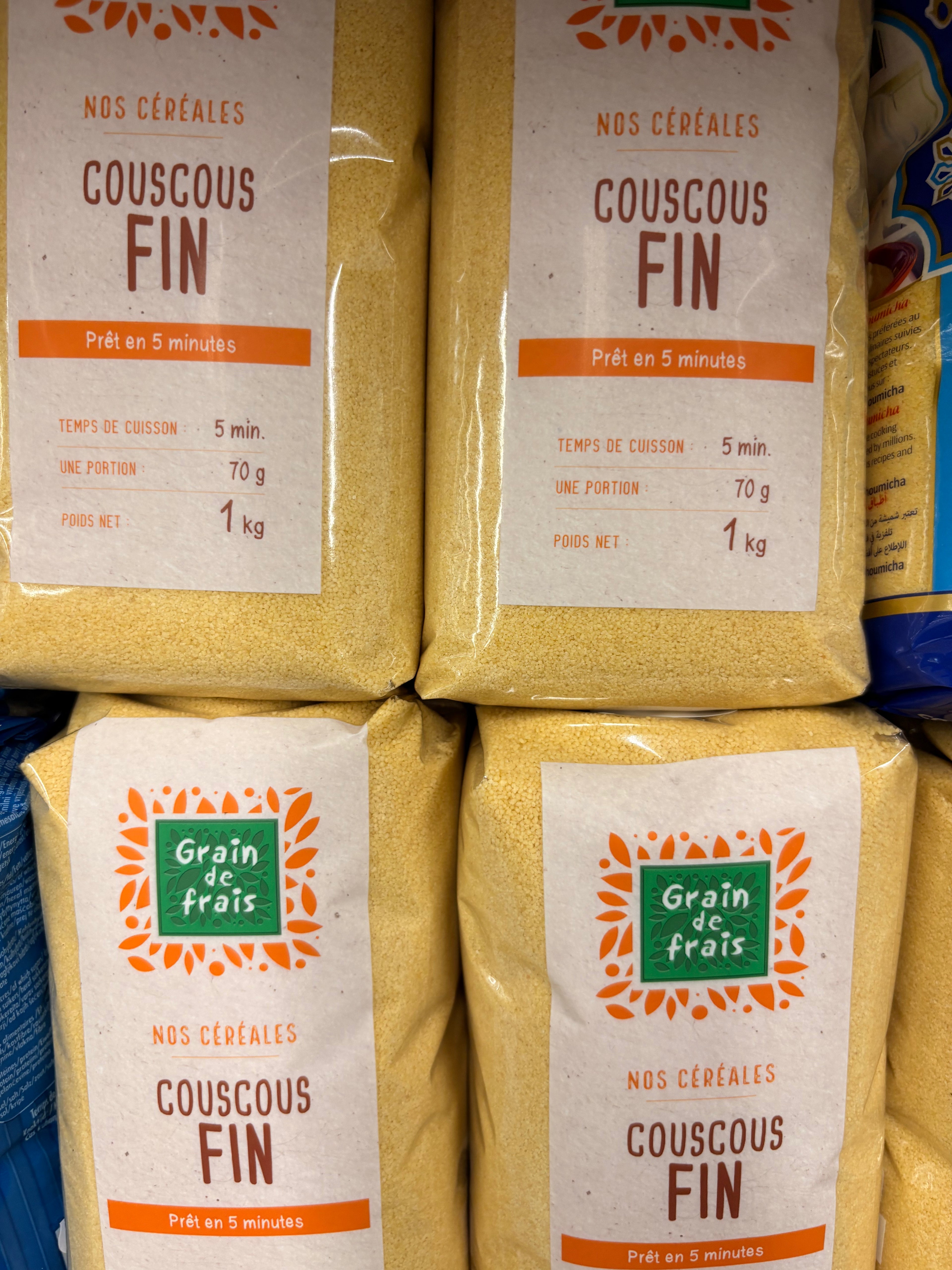 Semoule fine paquet 1 kilo